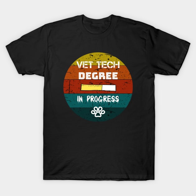 Vet Tech Student Vintage Rero T-Shirt by Hazhorse